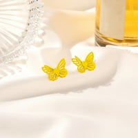 Дами Мода Темперамент Три-димензионални Шупливи Пеперутка Минималистички Бои Обетки Ушни Столпчиња