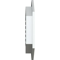 Ekena Millwork 30 W 34 H вертикално врв на вложување на венчавки: Функционален, PVC Gable Vent W 1 4 рамка за рамна трим