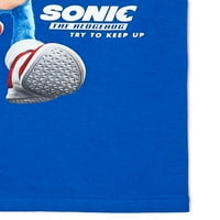 Маица со кратки ракави со Sonic Hedgehog, големини со 4-18