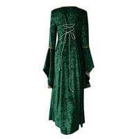 Следете Макси Фустани За Жени Гроздобер Келтски Средновековна Должина На Подот Ренесансен Готски Косплеј Фустан