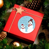 Ролна Божиќ Подарок Печат Налепница Божиќ Бонбони Цртан Филм Снешко Дедо Мраз Шема Мислења