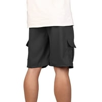 Летни карго-шорцеви за мажи Htwon, кои редовно се вклопуваат со повеќе џеб, еластични половини половина панталони