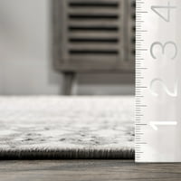 Нулум Кетрина Транзициска геометриска област килим, 5 '8', сива