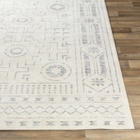Уметнички ткајачи племенски килим за глобално подрачје, бело