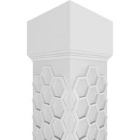 Ekena Millwork 10 W 10'H Craftsman Classic Square Non-Tapered Westmore Fretwork Column W Mission Capital & Mission Base Base