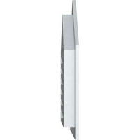 Ekena Millwork 16 W 34 H врв на врвот на теренот за проветрување: Функционален, PVC Gable Vent W 1 4 рамка за рамна трим