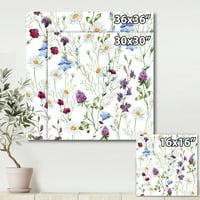 Диви цвеќиња Детелина Бел и Камил I што сликам платно уметничко печатење
