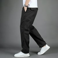 Реланфенк Машка Мода Секојдневен Лабав Памук Плус Големина Џебна Врвка Еластични Панталони За Половината Панталони