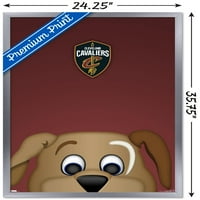 Кливленд Кавалирс - С. Престон Маскота Месечината кучиња постер за кучиња, 22.375 34 Рамка