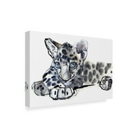 Трговска марка ликовна уметност „Скока Арапски леопард младенче“ платно уметност од Марк Адлингтон
