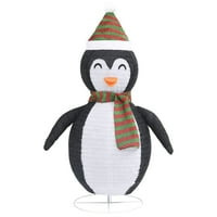 Отворено Декоративни Божиќ Снег Пингвин Слика ПРЕДВОДЕНА Луксузни Ткаенини 47.2