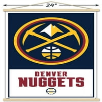 Денвер Нагетс - Постер за лого wallид со магнетна рамка, 22.375 34