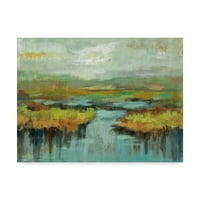 Трговска марка ликовна уметност „пролетен мочуришен пејзаж“ платно уметност од Силвија Василева