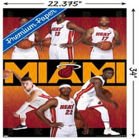 Мајами Хит - Тимски постер за wallидови, 22.375 34