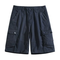 Саввм карго панталони машки плус големина карго шорцеви мулти-џебови опуштени летни панталони за плажа панталони семејни подароци