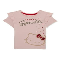 Деца од Garanimals Girls Hello Kitty кратка ракав маица, големини 4-10