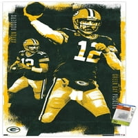 Green Bay Packers - Arиден постер Арон Роџерс со Pushpins, 22.375 34