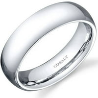Машка сребрена боја удобност се вклопува во свадбениот бенд прстен во кобалт