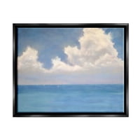 СТУПЕЛ ИНДУСТРИИ Мели облаци Длабоко сини океански бранови сликање авион црно лебдечко платно печатено wallид уметност, дизајн