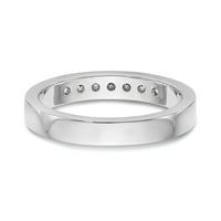 0,27ct. CZ Solid Real Real Real Real 14K White Gold 7-Stone Channel Wedding Band Ring