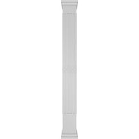 Ekena Millwork 12 W 10'H Craftsman Classic Square Non-Tapered Zion Fretwork Column W Prairie Capital & Prairie Base